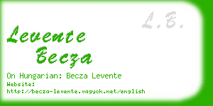 levente becza business card